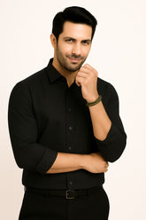 MENS BLACK FORMAL SHIRT